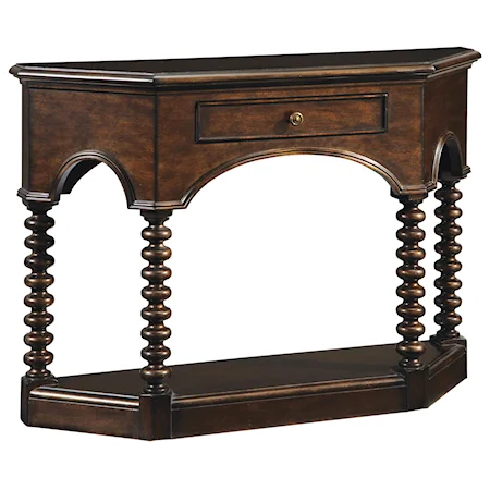 Traditional Console Table with Barley Twist Posts